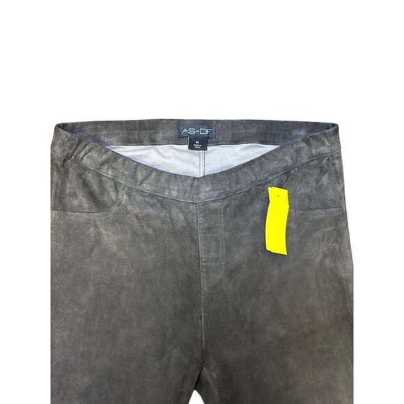 AS By DF Suede Slim-Fit Brown Pants M - Picture 5 of 7
